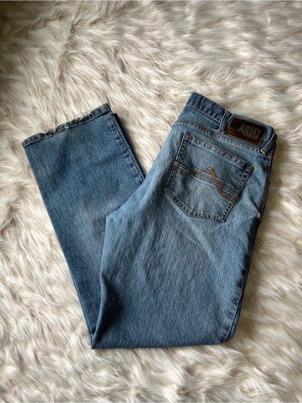 Ariat M4 Relaxed Western Jeans Men's 36x32 Bootcut Light Wash